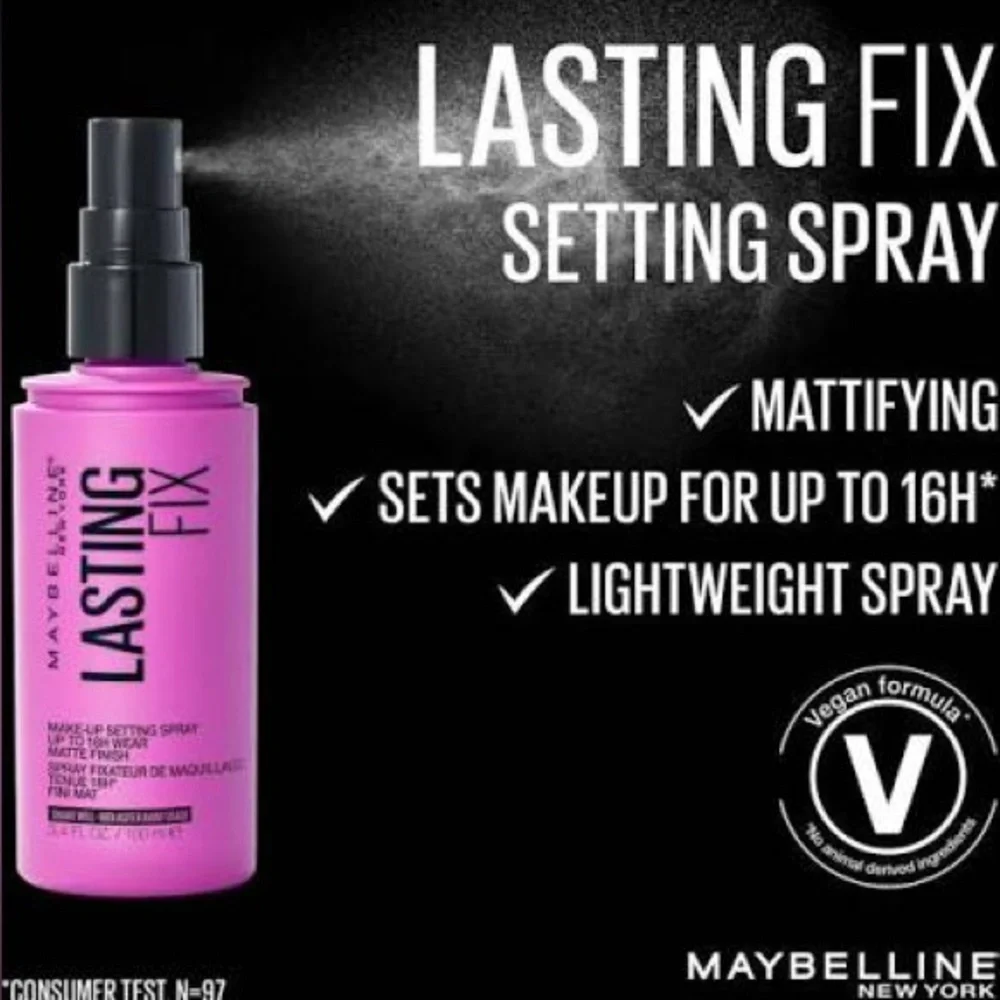 5/$25💜 Maybelline Lasting Fix Matte Finish Makeup Setting Spray Mini 1 oz